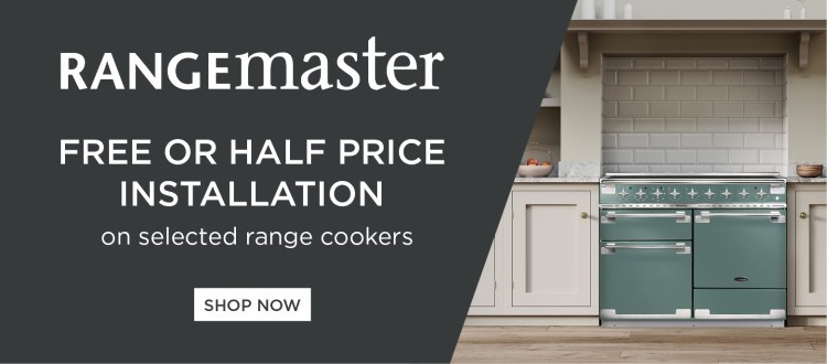 Free or half price installation on selected Rangemaster range cookers.