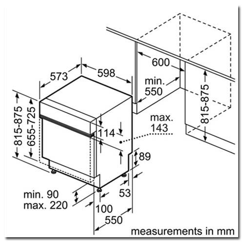 Neff S41M63N1GB dimensions