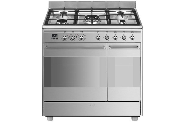 Smeg Concert 90cm Dual Fuel Range Cooker - Stainless Steel
