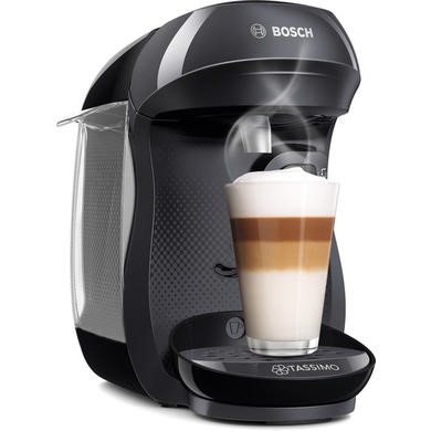 Refurbished Bosch Tassimo TAS1002GB Happy Pod Coffee Machine Black