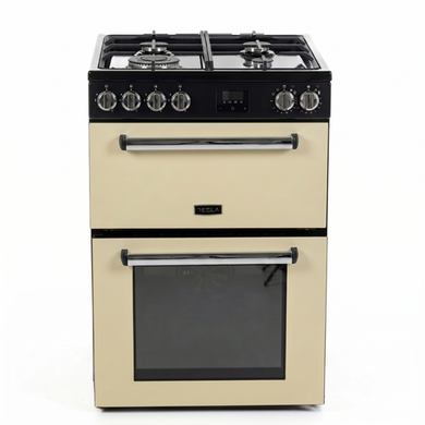 Refurbished Tesla Series 3 60cm Freestanding Dual Fuel Cooker - Cream