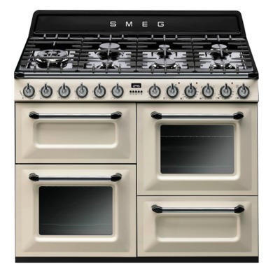 GRADE A1 - Smeg Victoria 110cm Dual Fuel Range Cooker - Cream