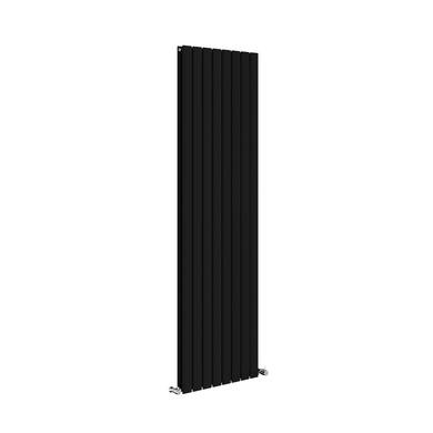 Riace Midnight Black Vertical Flat Designer Radiator 1800x544mm