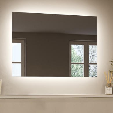 ONLY OPENED - Rectangular LED Bathroom Mirror with Bluetooth & Demister 700 x 500mm - Vela