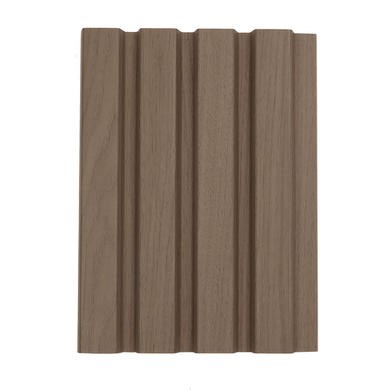 Waterproof Walnut Slatted Wall Panel End Cap Tonged