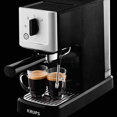 Krups XP344040 Calvi Manual Espresso Machine Black Appliances - Main Image