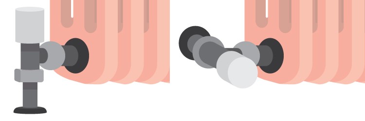 Angled Radiator Valves