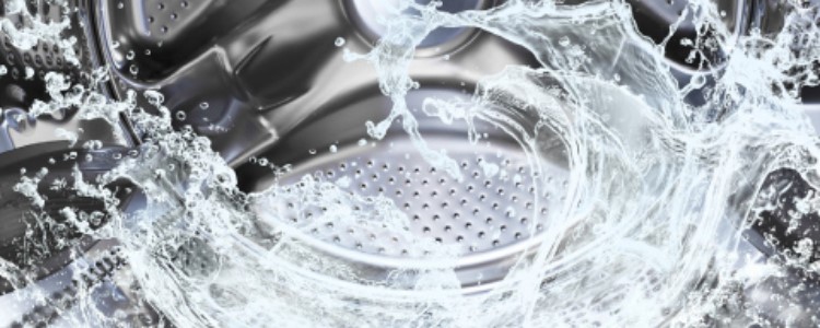 washing machine with self-clean feature
