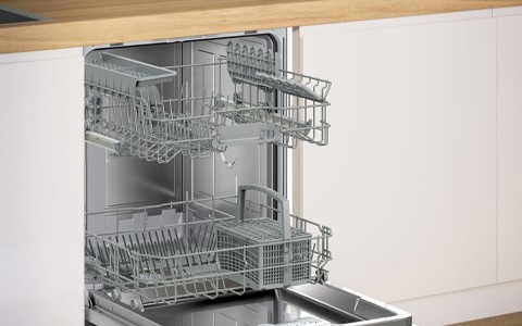 Adjustable basket dishwasher.