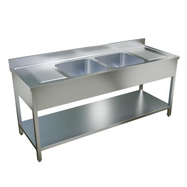 Shop Commercial Stainless Steel Double Drainer Sinks 
