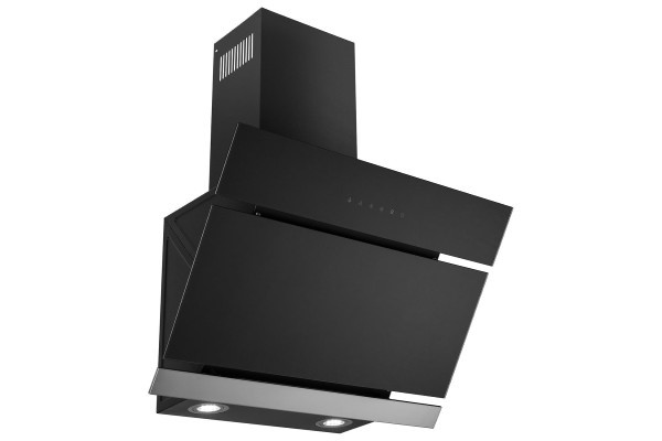 electriQ 60cm Angled Cooker Hood - Black