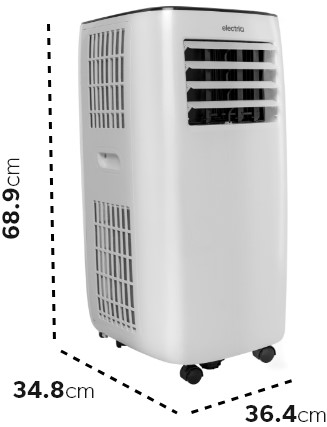 electriQ Ecoslient10 dimensions.