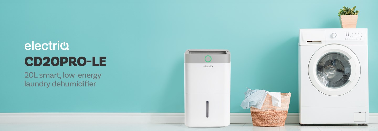 electriQ CD20PRO-LE Low Energy Smart Laundry Dehumidifier.