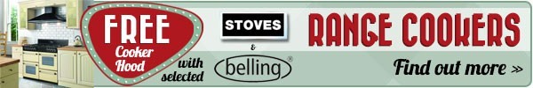 Free matching chimney hood with any Stoves or Belling range cooker