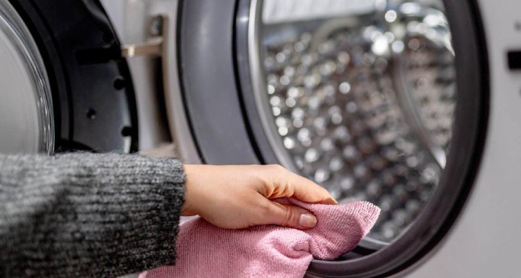 Cleaning washing machine door seal