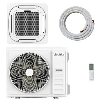 electriQ iQool-SRC48HP 48000 BTU Smart A++ Single Split Ceiling Cassette Air Conditioner with Heat Pump - 5m Pipe Kit Included 3 Phase
