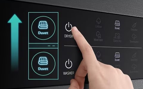 Smart Pairing washer and dryer.