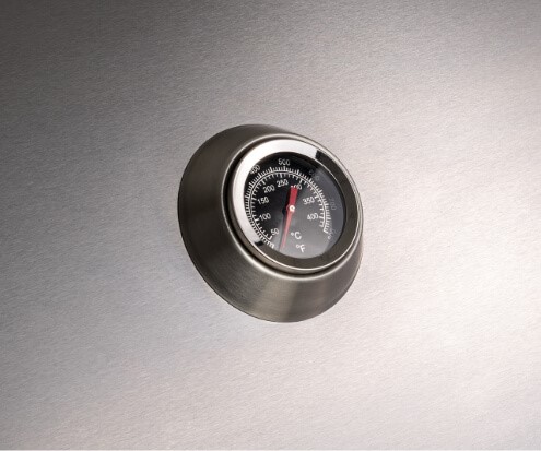 Monster grills lid mounted thermostat.