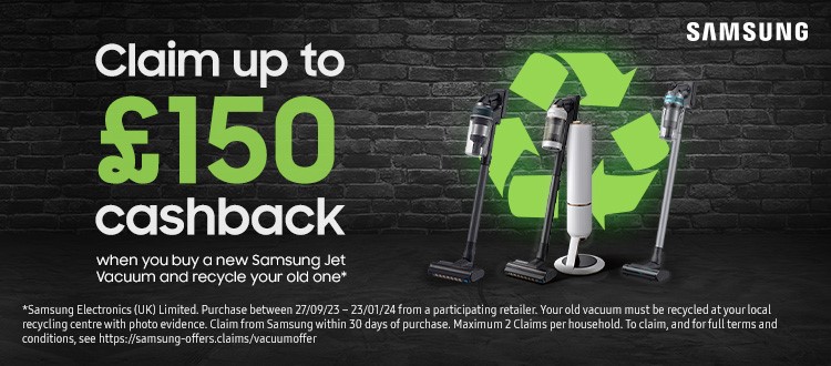 Up to £150 cashback.