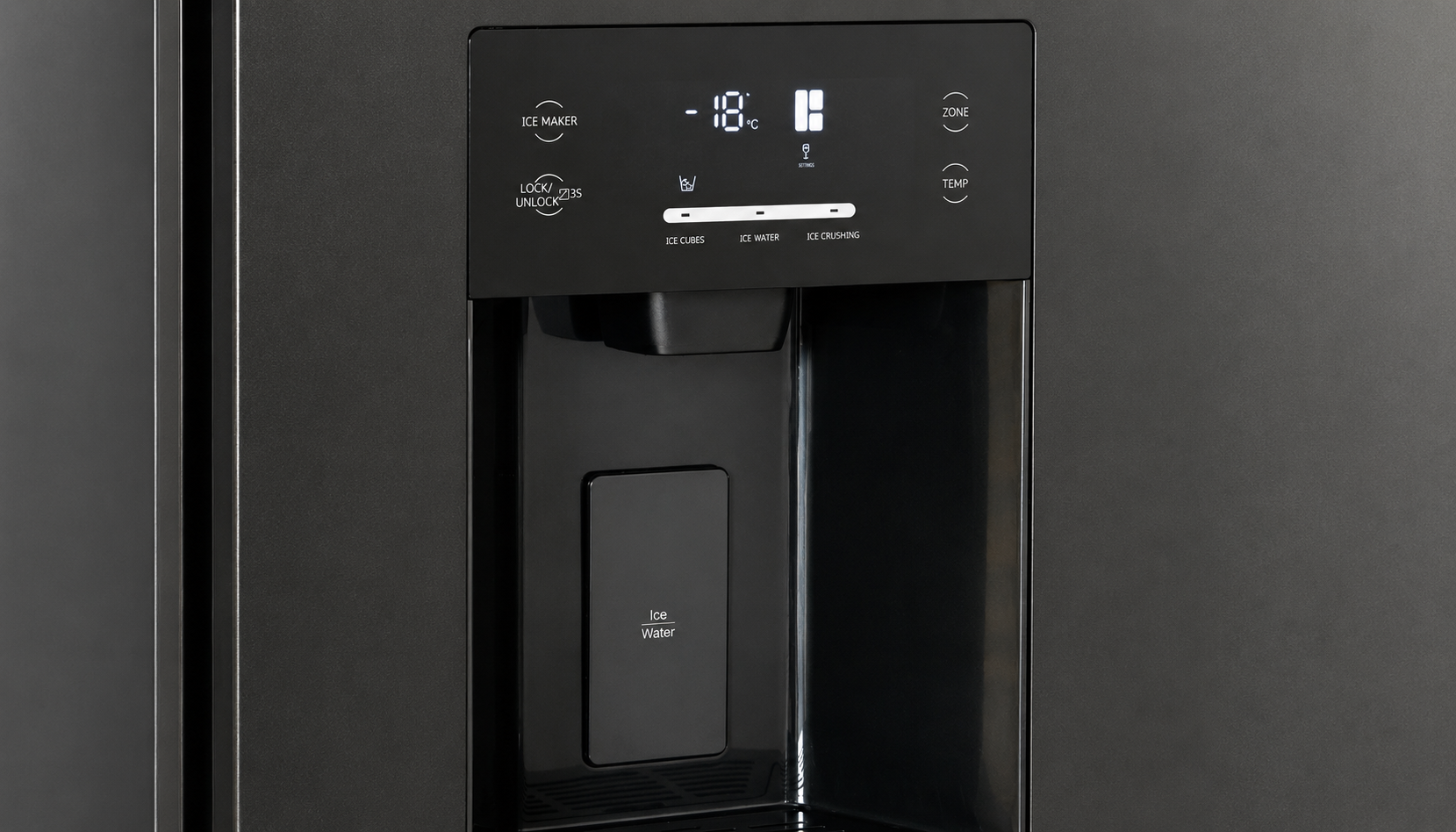 Plumbed Ice And Water Dispenser.