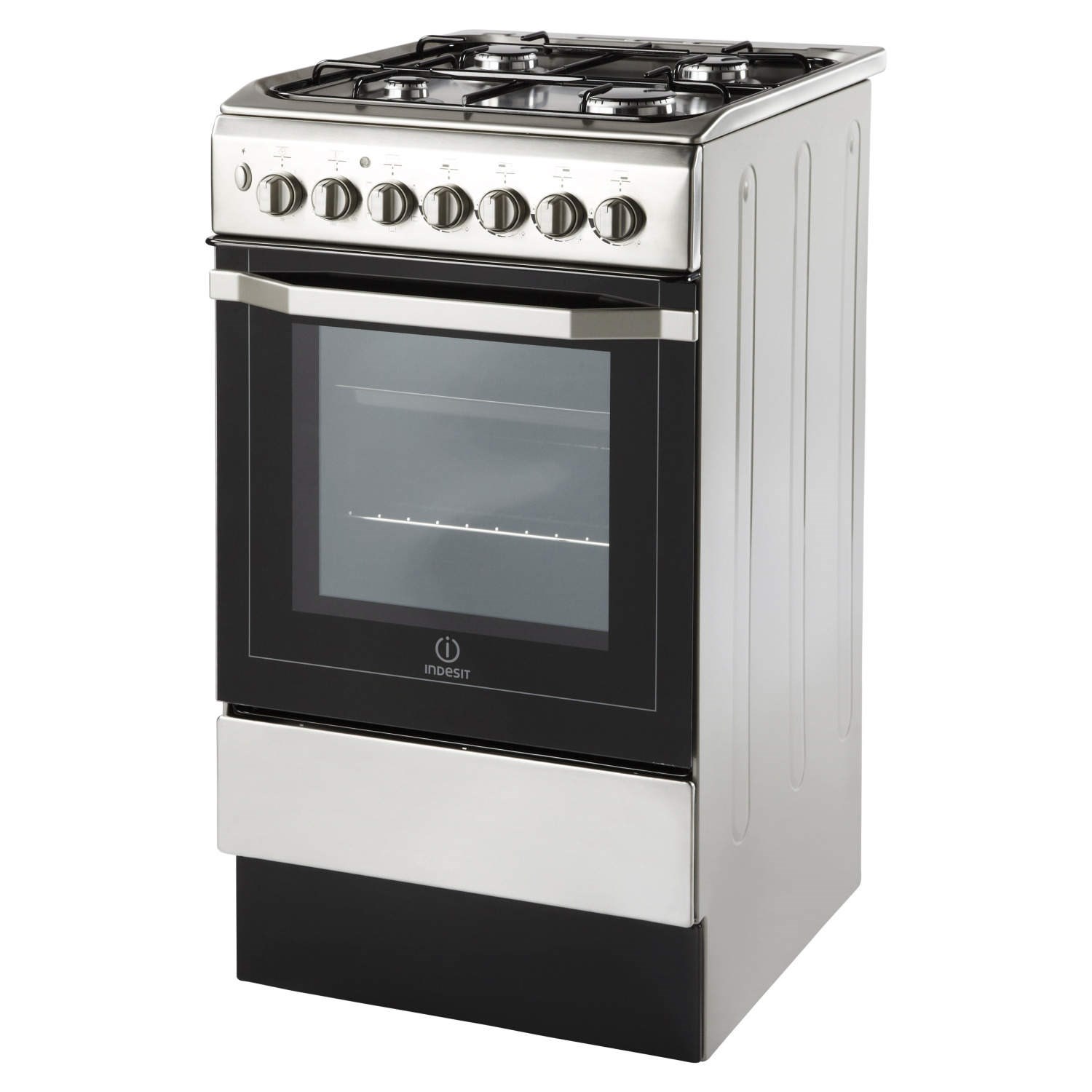 Indesit I6G52X 60cm Single Oven Dual Fuel Cooker Stainless Steel